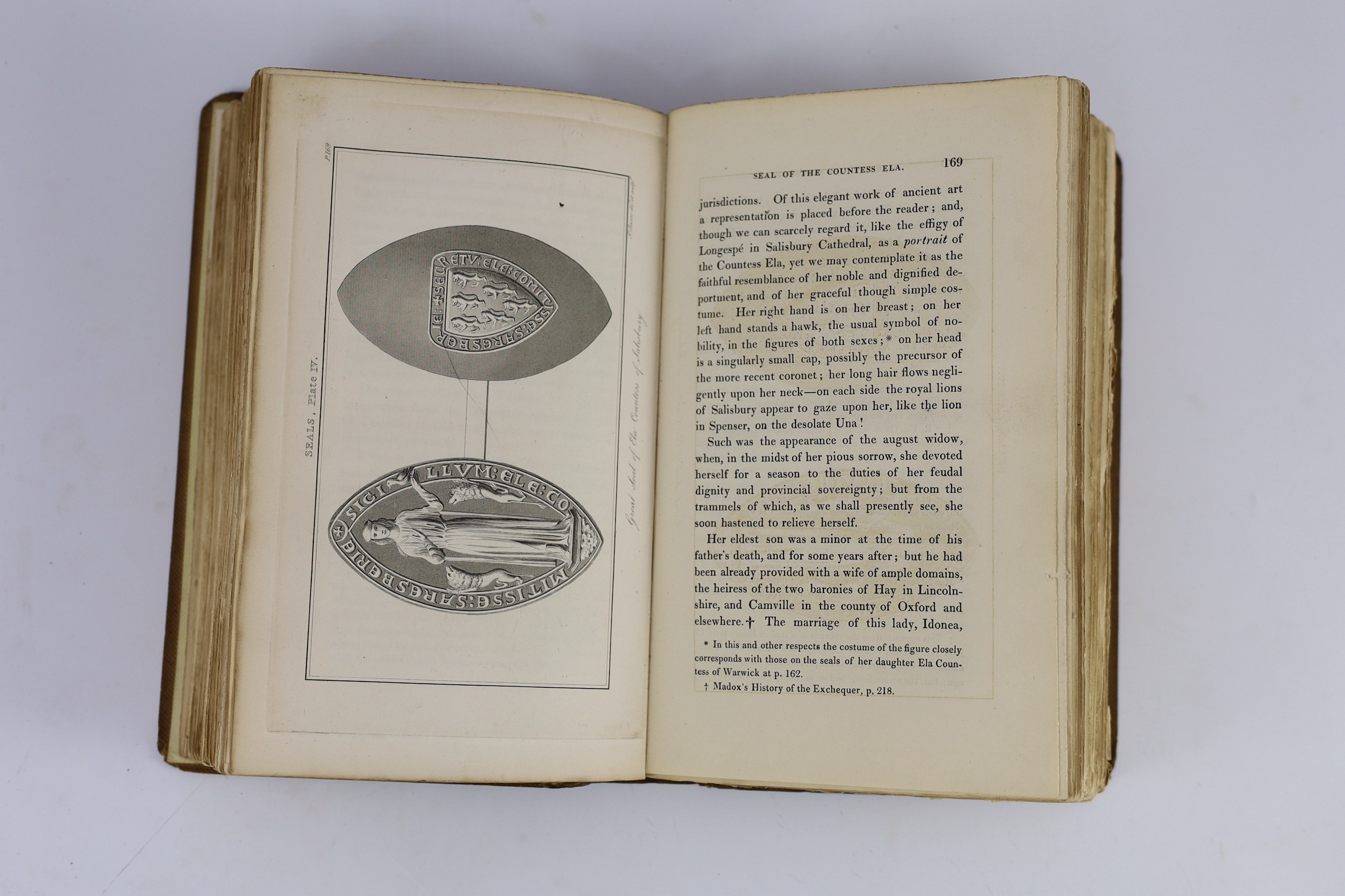 WILTSHIRE: Bowles, Rev. W.L. and Nichols, John Gough - Annals and Antiquities of Lacock Abbey.... with Memorials of the Foundress Ela Countess of Salisbury. 14 plates, 5 pedigrees (2 folded), text engravings; original cl